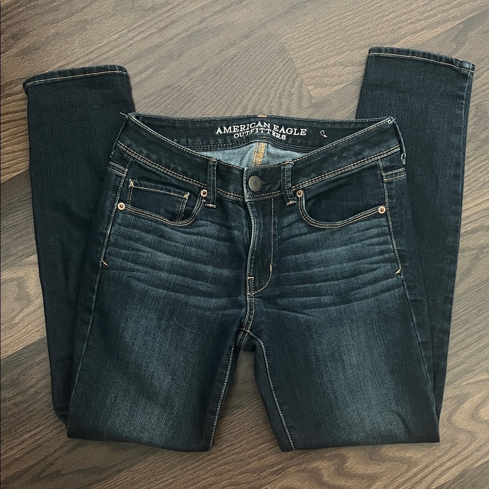 American Eagle Outfitters Women's Dark Indigo Skinny Jeans